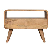 Mini Curved Media Unit - Oak - R&R Furniture Gallery (Fountain Valley, CA)