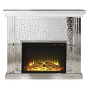 Nysa - 40" Fireplace - Mirrored & Faux Crystals - R&R Furniture Gallery (Fountain Valley, CA)