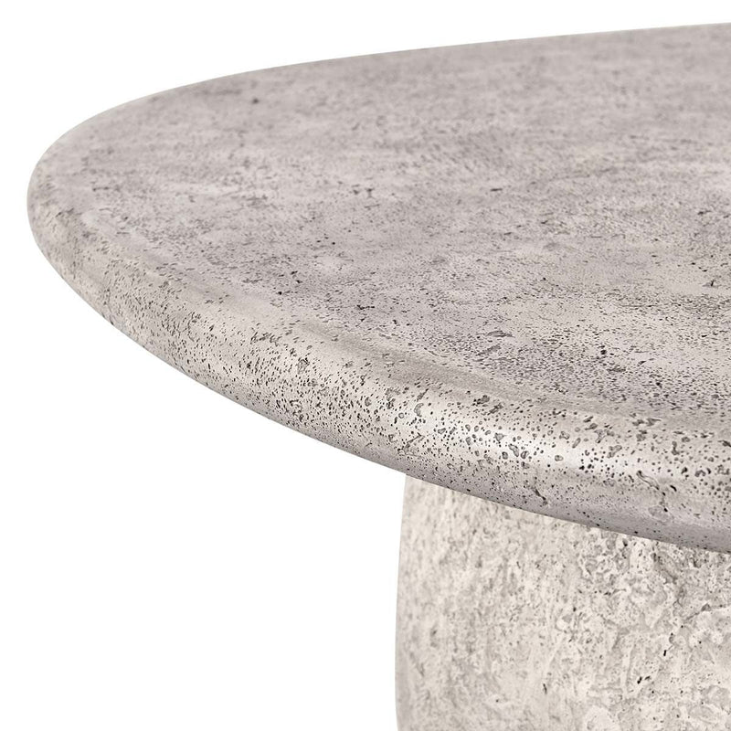 Britney - Outdoor Round Coffee Table - Light Gray - R&R Furniture Gallery (Fountain Valley, CA)