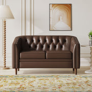 Sophisticated Loveseat With Diamond Stitched Detailing - R&R Furniture Gallery (Fountain Valley, CA)