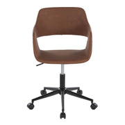 Lumi Source Margarite contemporary task desk chair with ergonomic design, black cushioned seat, and sleek modern style.