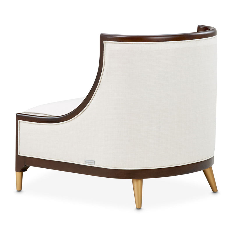 Belmont Place - Accent Chair - Cream / Espresso - R&R Furniture Gallery (Fountain Valley, CA)