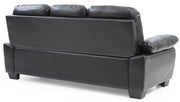 Glory Furniture Marta stationary sofa with plush fabric upholstery and modern design, shown in a living room setting.