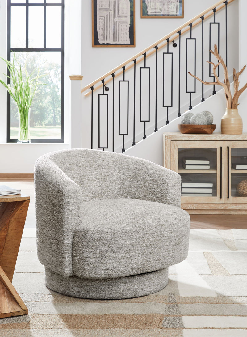 Wardsor - Swivel Chair - Stone - R&R Furniture Gallery (Fountain Valley, CA)