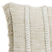 Classic Home Lucera 22x22 inch natural accent pillow with soft fabric and subtle texture for home decor.