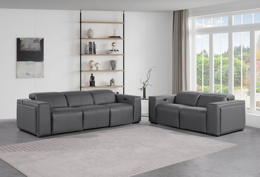 1224 - 5-Piece Modular Power Reclining Sofa And Loveseat Set In With 4 Power Recliners & Power Headrests - R&R Furniture Gallery (Fountain Valley, CA)