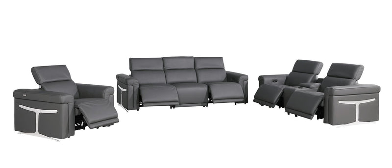 1126 - 7-Piece Modular Power Reclining Sofa, Loveseat & Chair Set In With 5 Power Recliners & Power Headrests