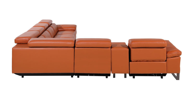 1246 - 7-Piece L-Shaped Modular Power Reclining Sectional With 3 Power Recliners And Power Headrests