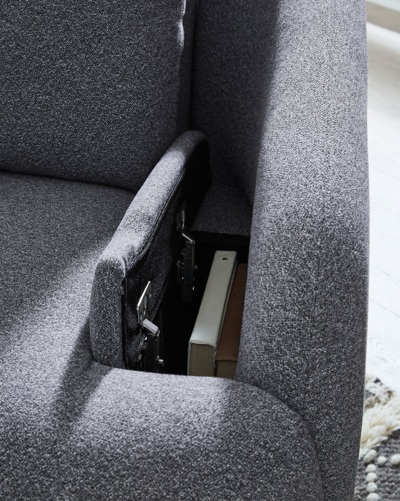 Alainmont Next-Gen Nuvella - Swivel Power Recliner - R&R Furniture Gallery (Fountain Valley, CA)