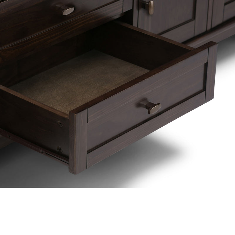 Warm Shaker - TV Media Stand Handcrafted - Tobacco Brown - R&R Furniture Gallery (Fountain Valley, CA)