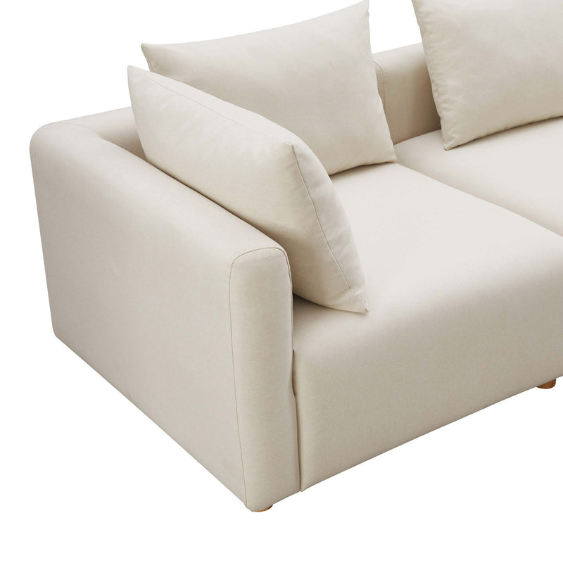 Hangover - Linen Loveseat - Cream - R&R Furniture Gallery (Fountain Valley, CA)