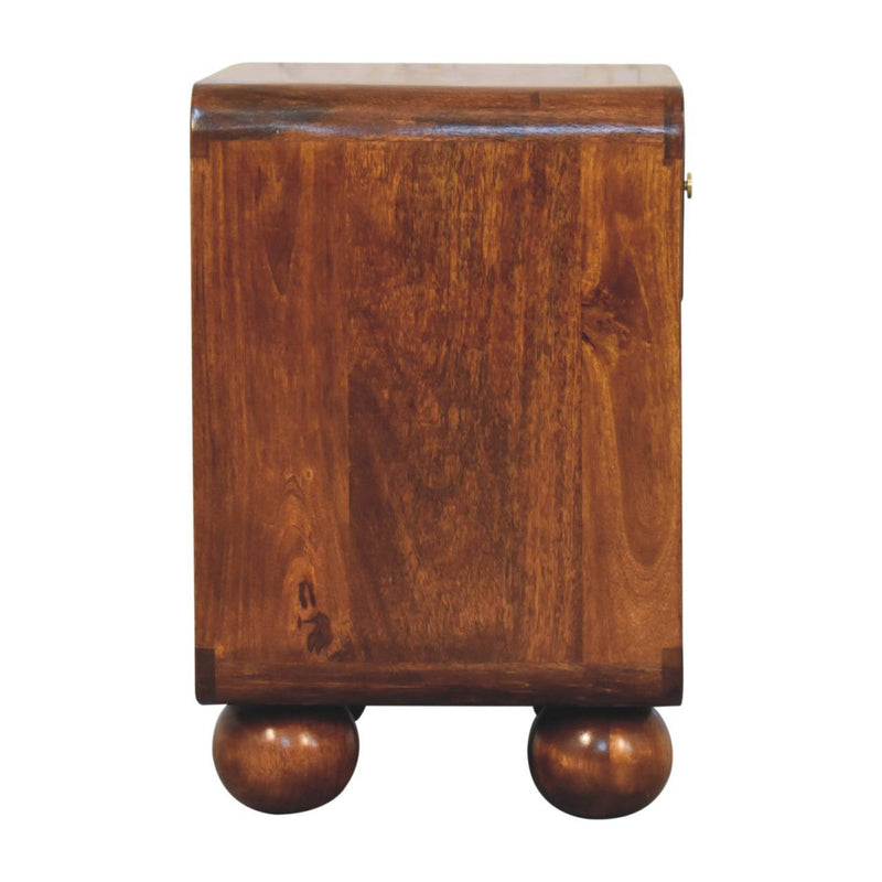 Open Woven Bedside Table, 1 Drawer - Chestnut - R&R Furniture Gallery (Fountain Valley, CA)