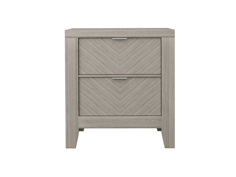 2 Drawer Nightstand - Light Gray - R&R Furniture Gallery (Fountain Valley, CA)