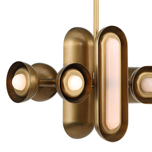 Dot Dash - 12 Light Pendant - Brass
