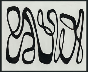 Mono - 48" x 72" Painting By Buddy Whitlock - Black / White - R&R Furniture Gallery (Fountain Valley, CA)