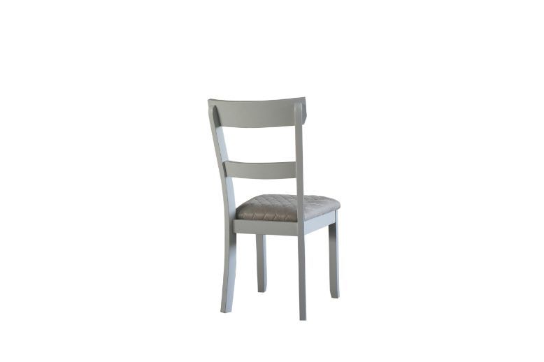 House Marchese - Side Chair (Set of 2) - Two Tone Gray Fabric & Pearl Gray - R&R Furniture Gallery (Fountain Valley, CA)