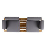 Outdoor Sofa With Cushions And Iron Legs - Dark Gray - R&R Furniture Gallery (Fountain Valley, CA)