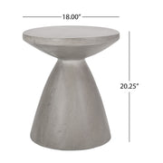Lightweight concrete side table for outdoor or indoor use by Noble House, featuring a sleek, modern design perfect for versatile spaces.