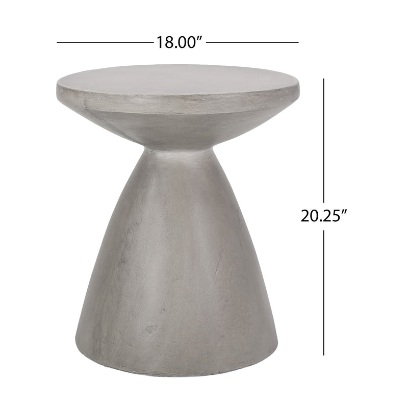Lightweight concrete side table for outdoor or indoor use by Noble House, featuring a sleek, modern design perfect for versatile spaces.