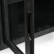 Macarthur - Reclaimed Oak 4 Door Cabinet - Aged Black - R&R Furniture Gallery (Fountain Valley, CA)