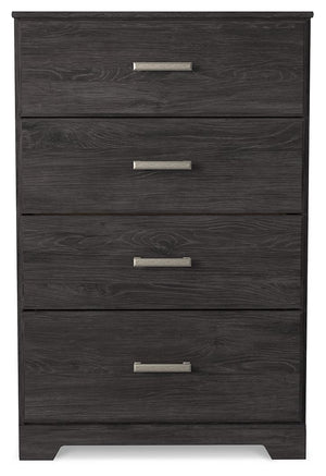Belachime - Four Drawer Chest - Charcoal - R&R Furniture Gallery (Fountain Valley, CA)