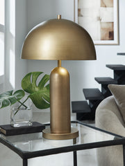 Signature Design by Ashley Wendfield metal floor lamp with a sleek, modern design and a tall, adjustable stand.