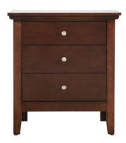 Glory Furniture Hammond cappuccino 3-drawer accent nightstand with sleek wooden finish and modern design.