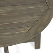 Outdoor Half Round Folding Acacia Wood Bistro Table - R&R Furniture Gallery (Fountain Valley, CA)