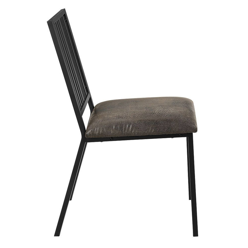 Zudora - Side Chair (Set of 2) - Synthetic Leather & Black - R&R Furniture Gallery (Fountain Valley, CA)