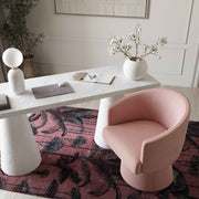 Kristen - Upcycled Chenille Rolling Desk Chair - R&R Furniture Gallery (Fountain Valley, CA)