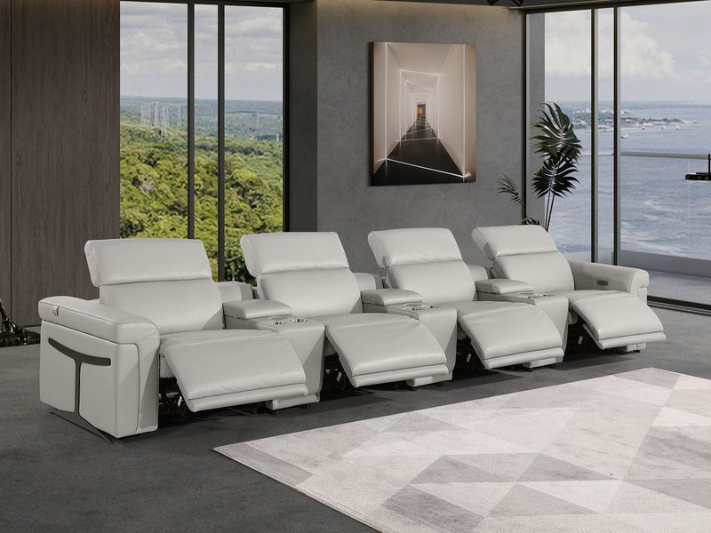 1126 - 7-Piece Modular Power Reclining Sofa In With 4 Power Recliners & Power Headrests