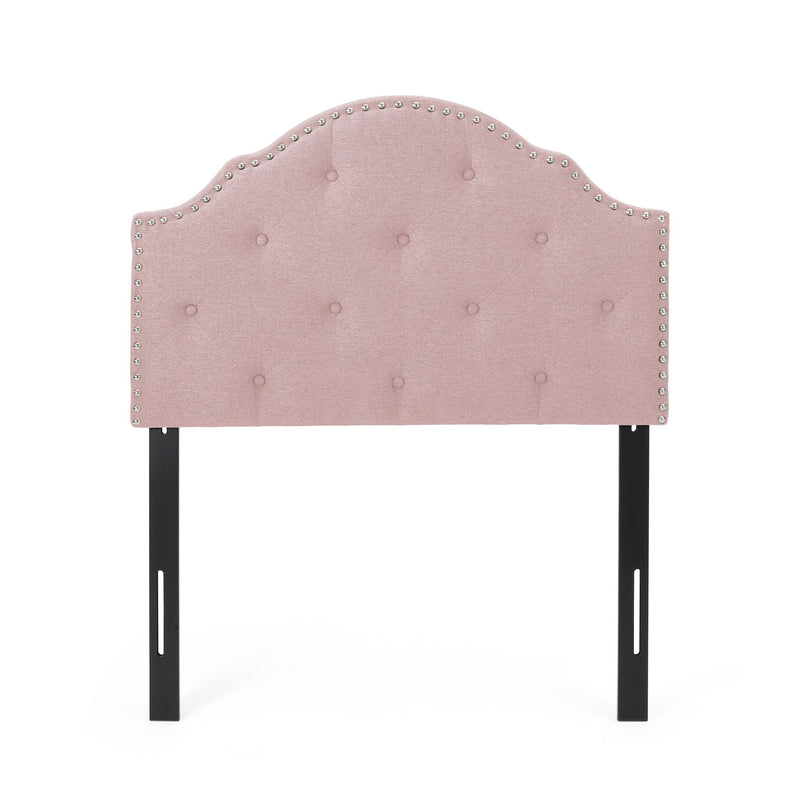 Flanner - Contemporary Fabric Upholstered Twin Headboard - Blush - R&R Furniture Gallery (Fountain Valley, CA)