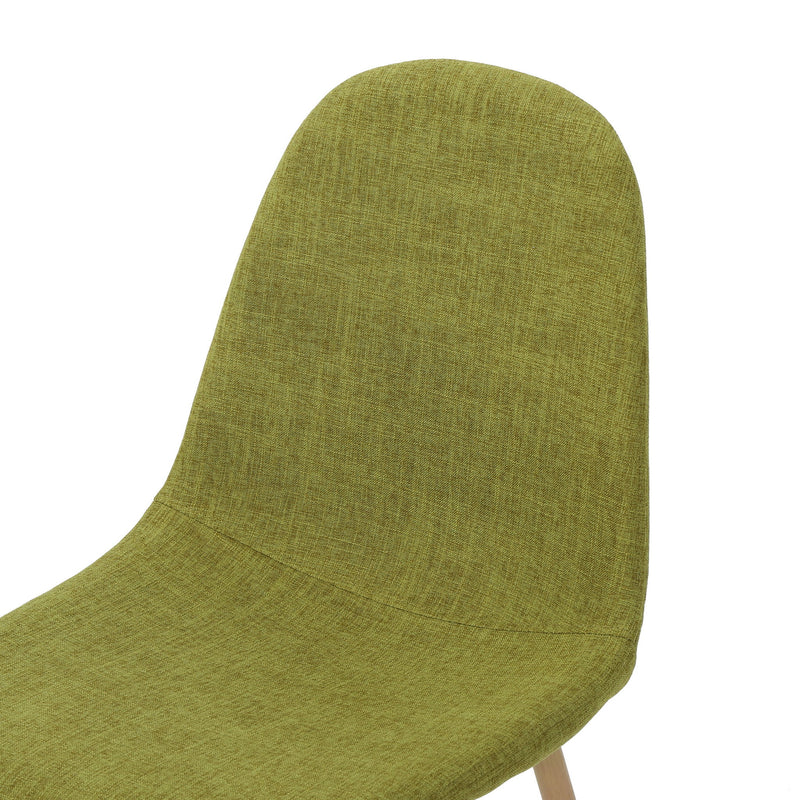 Modern Minimalist Fabric Dining Chair With Iron Legs - R&R Furniture Gallery (Fountain Valley, CA)