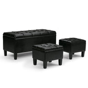 Dover - 3 Piece Storage Ottoman Contemporary Design - R&R Furniture Gallery (Fountain Valley, CA)
