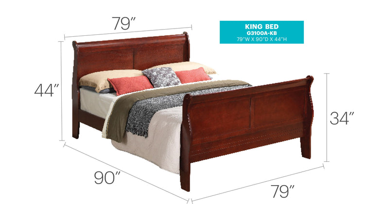 Panel Sleigh Bed - R&R Furniture Gallery (Fountain Valley, CA)