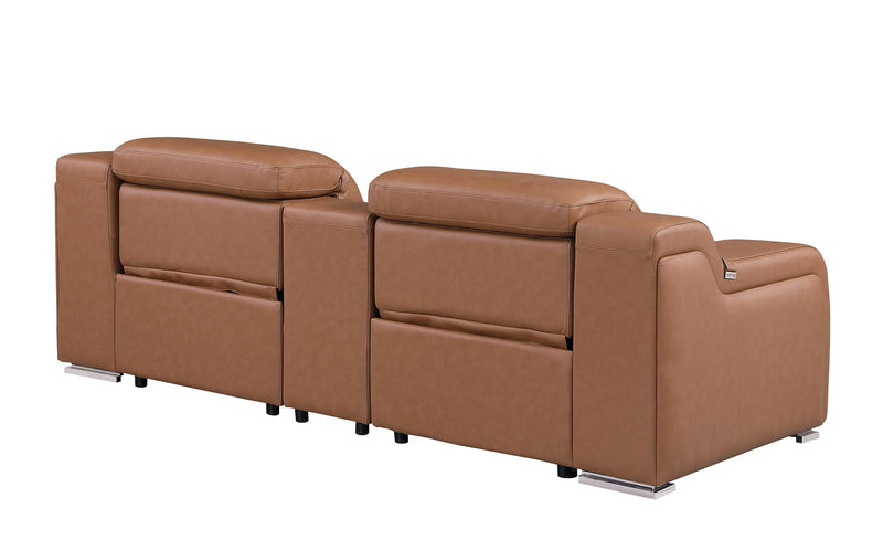 1116 - 3-Piece Modular Power Reclining Console Loveseat In With 2 Power Recliners & Power Headrests