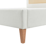 Haley - Upholstered Cane Back Platform Bed - R&R Furniture Gallery (Fountain Valley, CA)
