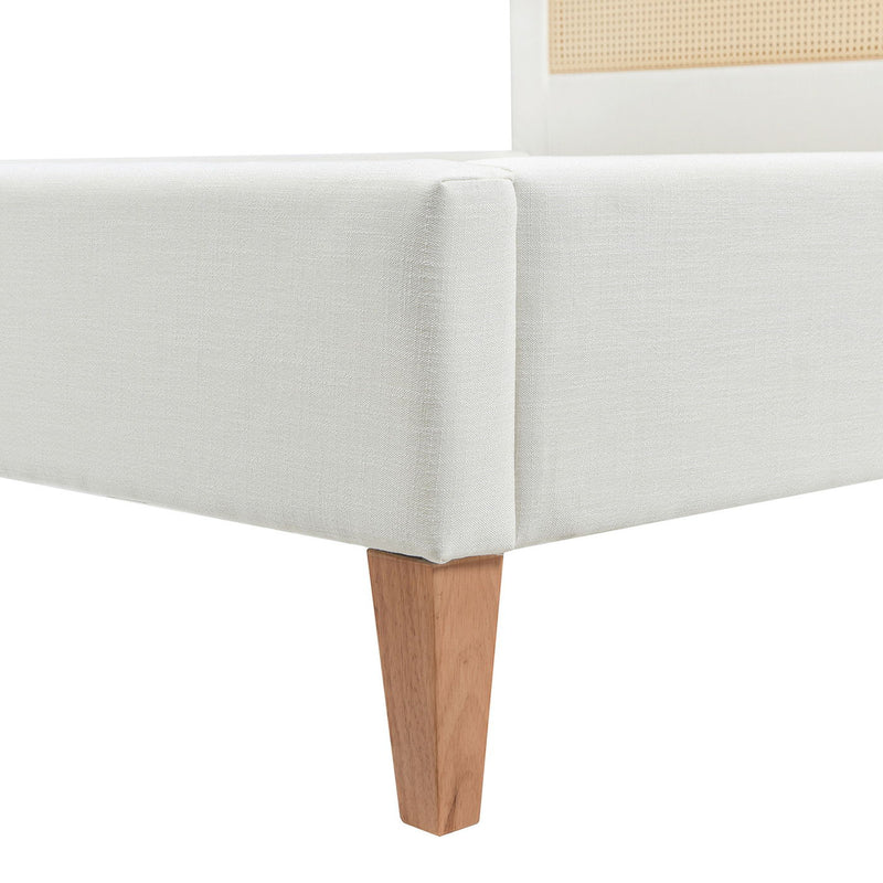 Haley - Upholstered Cane Back Platform Bed - R&R Furniture Gallery (Fountain Valley, CA)