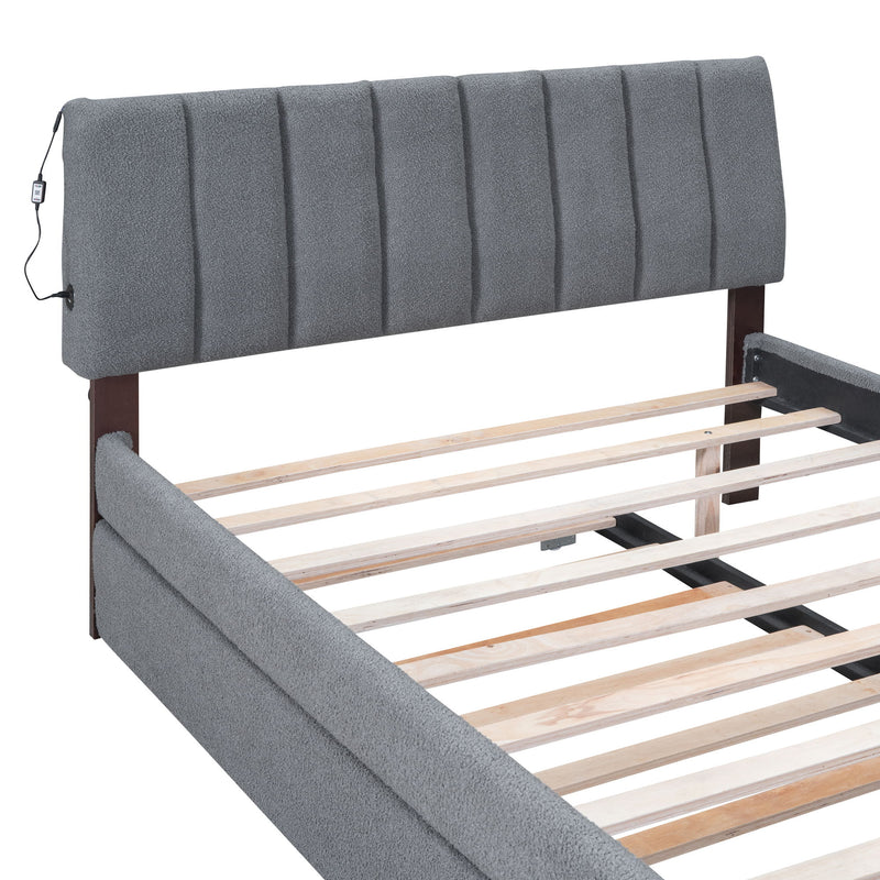 Upholstered Platform Bed With Trundle - R&R Furniture Gallery (Fountain Valley, CA)