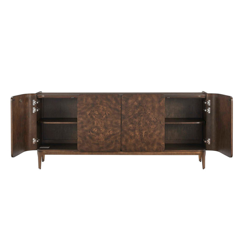 Melbourne - Mappa Burl 4 Door Cabinet - Woodtone