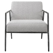 Light gray Brisbane accent chair by Uttermost with sleek modern design and plush upholstery for stylish seating.