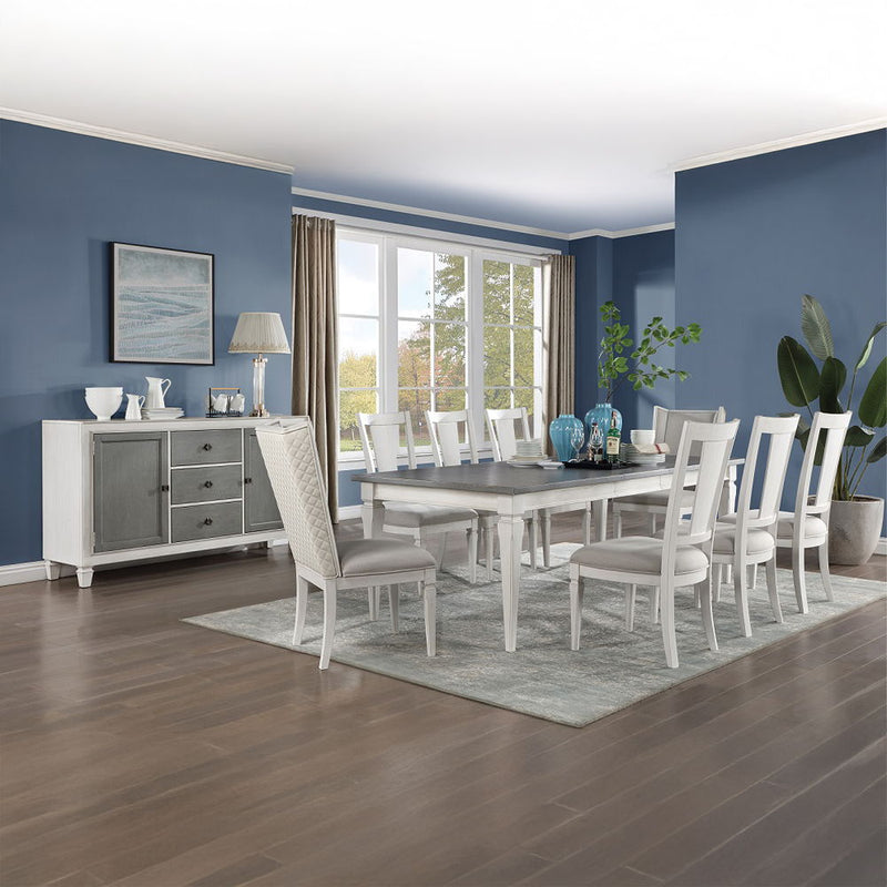 Katia - Server - Rustic Gray & Weathered White - R&R Furniture Gallery (Fountain Valley, CA)