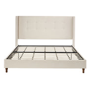Peyton - Upholstered Bed With 54" High Headboard, Traditional Hand Buttoned Tufting - R&R Furniture Gallery (Fountain Valley, CA)