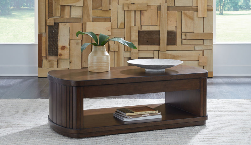 Korestone - Lift Top Cocktail Table - Dark Brown - R&R Furniture Gallery (Fountain Valley, CA)
