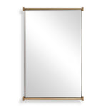 Scroll - Rectangular Mirror - Brass / Gold