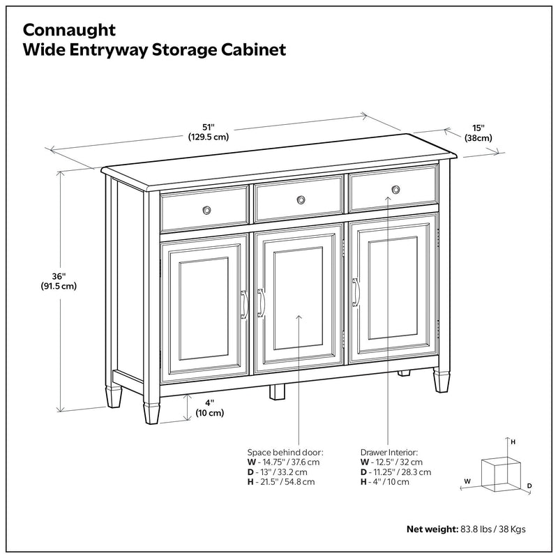 Connaught - Wide Entryway Storage Cabinet - R&R Furniture Gallery (Fountain Valley, CA)