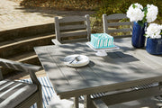 Visola - RECT Dining Table w/Umb OPT - Gray - R&R Furniture Gallery (Fountain Valley, CA)
