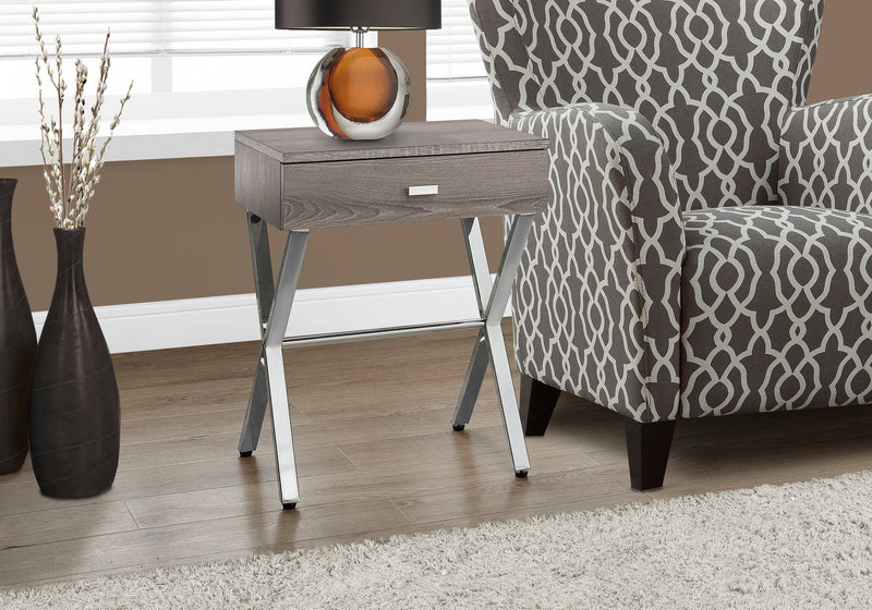Accent Side X Table, Storage Drawer, Contemporary & Modern - R&R Furniture Gallery (Fountain Valley, CA)