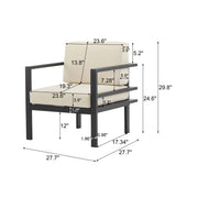 Modern Outdoor Lounge Chair With Aluminum Frame And Weather Resistant Cushions - R&R Furniture Gallery (Fountain Valley, CA)