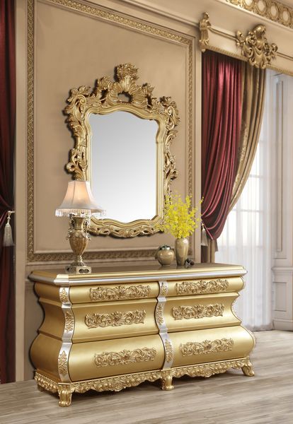 Seville - Server - Gold - R&R Furniture Gallery (Fountain Valley, CA)